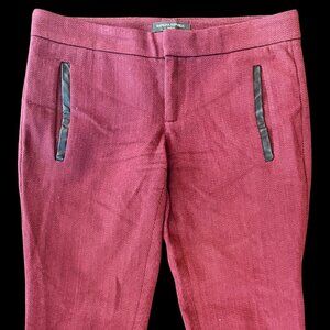 Banana Republic Sloan Slim Ankle Pants – Petite 4 – Burgundy Herringbone